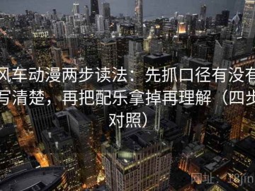 风车动漫两步读法：先抓口径有没有写清楚，再把配乐拿掉再理解（四步对照）