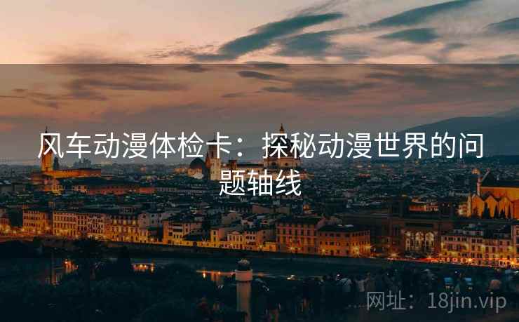 风车动漫体检卡：探秘动漫世界的问题轴线